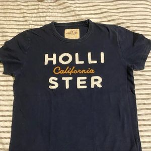 Hollister T-Shirt Size Small Blue with Logo